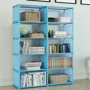 10 Tier Modern Double Layer Bookshelf