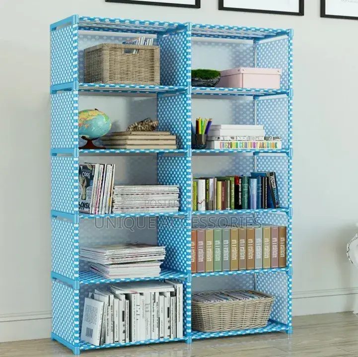 10 Tier Modern Double Layer Bookshelf
