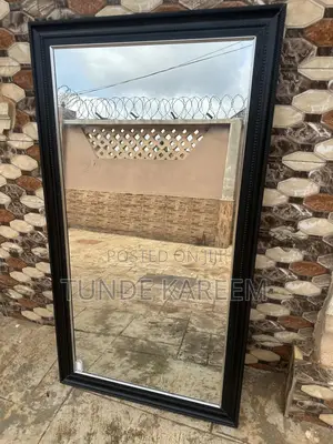 4ft By 2ft Wall Mirror With Black Finish