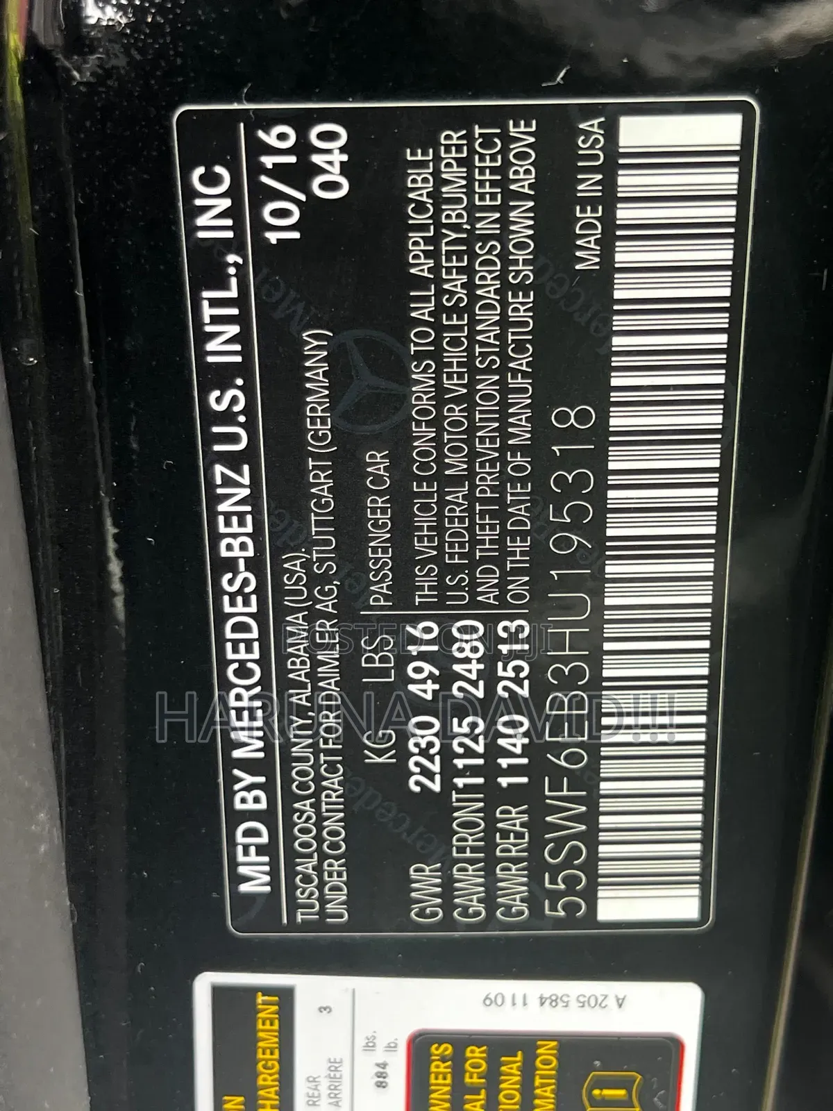 Mercedes-Benz C43 2017 Black