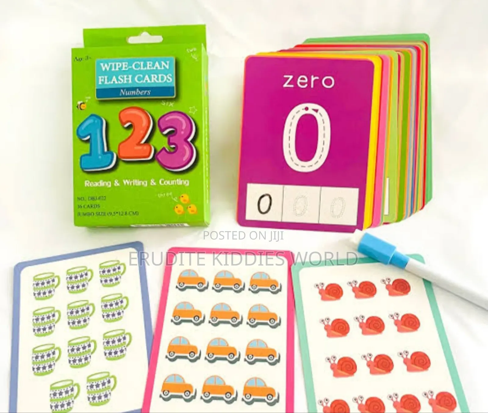 Wipeable Abc and 123 Flashcards (Write and Wipe)