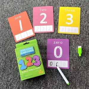 Wipeable Abc and 123 Flashcards (Write and Wipe)
