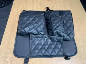 Black Quilted Car Backseat Organizer