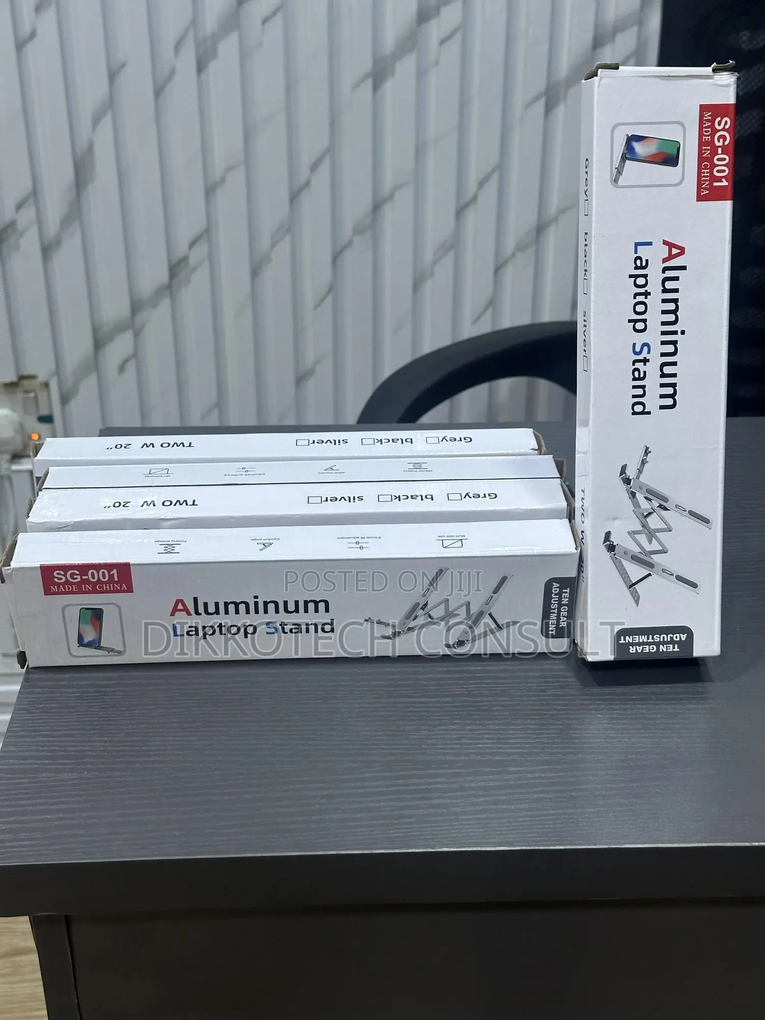 Adjustable Aluminum Laptop Phone Stand (Foldable Type)