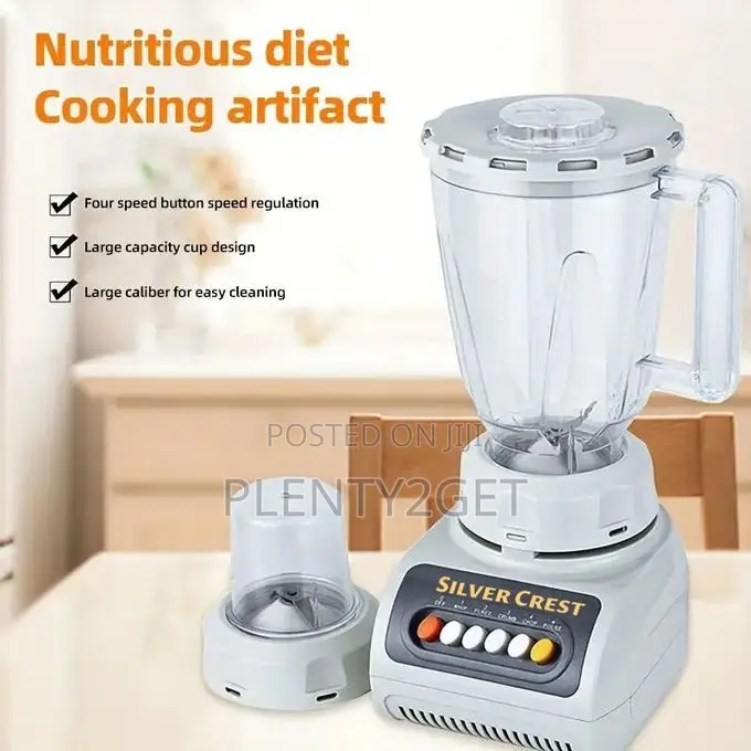 Silver Crest 1.5l Quality Long Lasting High Powerful Blender 2 in 1