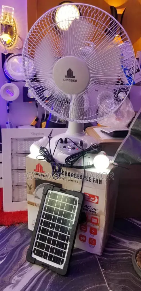 Table Top Rechargeable Solar Fan