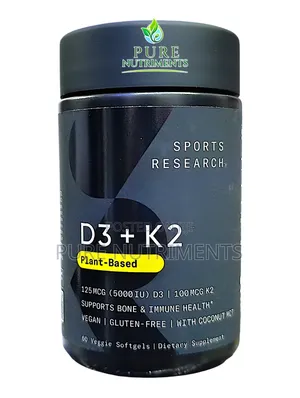 Sports Research D3 5000iu 100mcg Plant Based 60 Capsules