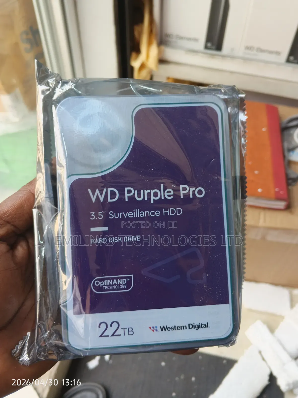 22tb Wd Surveillance Hard Drive. Purple Pro