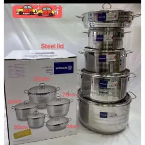 5 Set Korkmaz Heavy Duty Cookware Stainless Pot