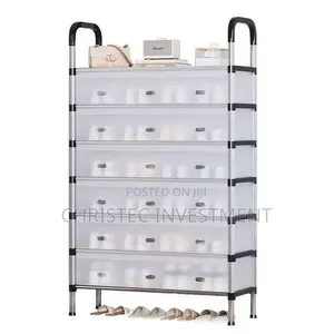 7 Layer Dust Proof Shoe Rack With Cover Large Capacity And Space