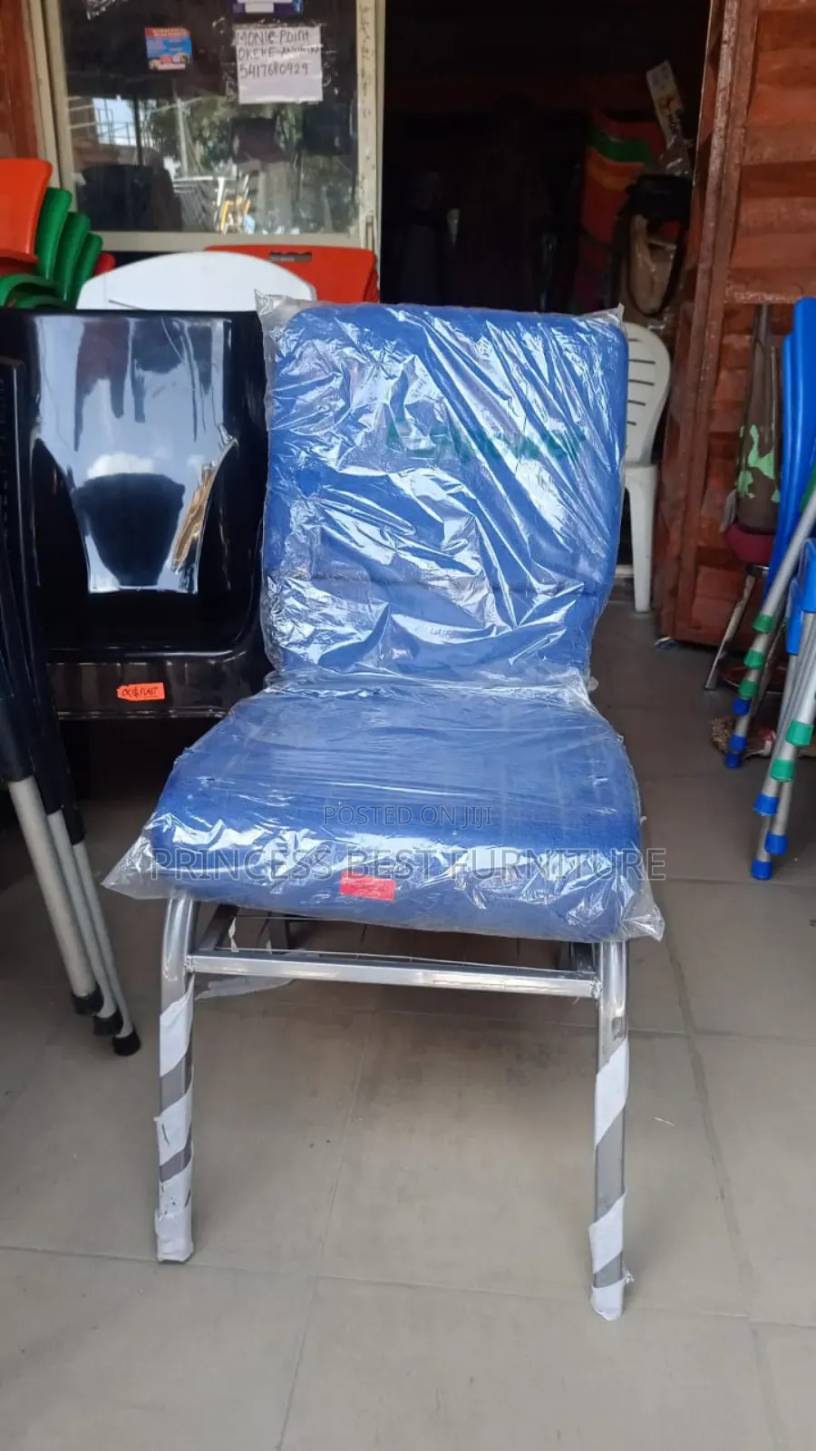 Blue Church Chair