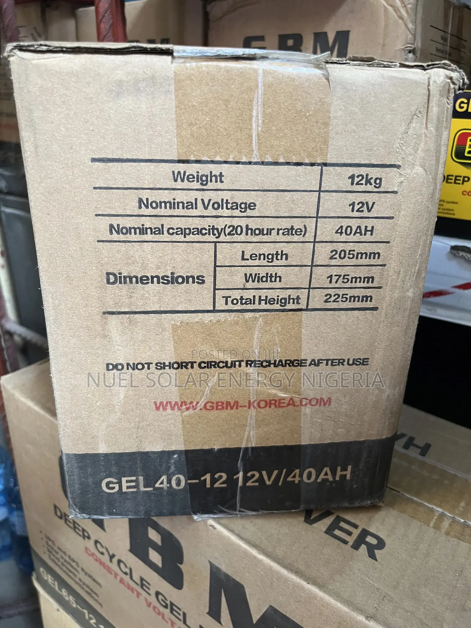 GBM 40ah 12v Deep Cycle Battery