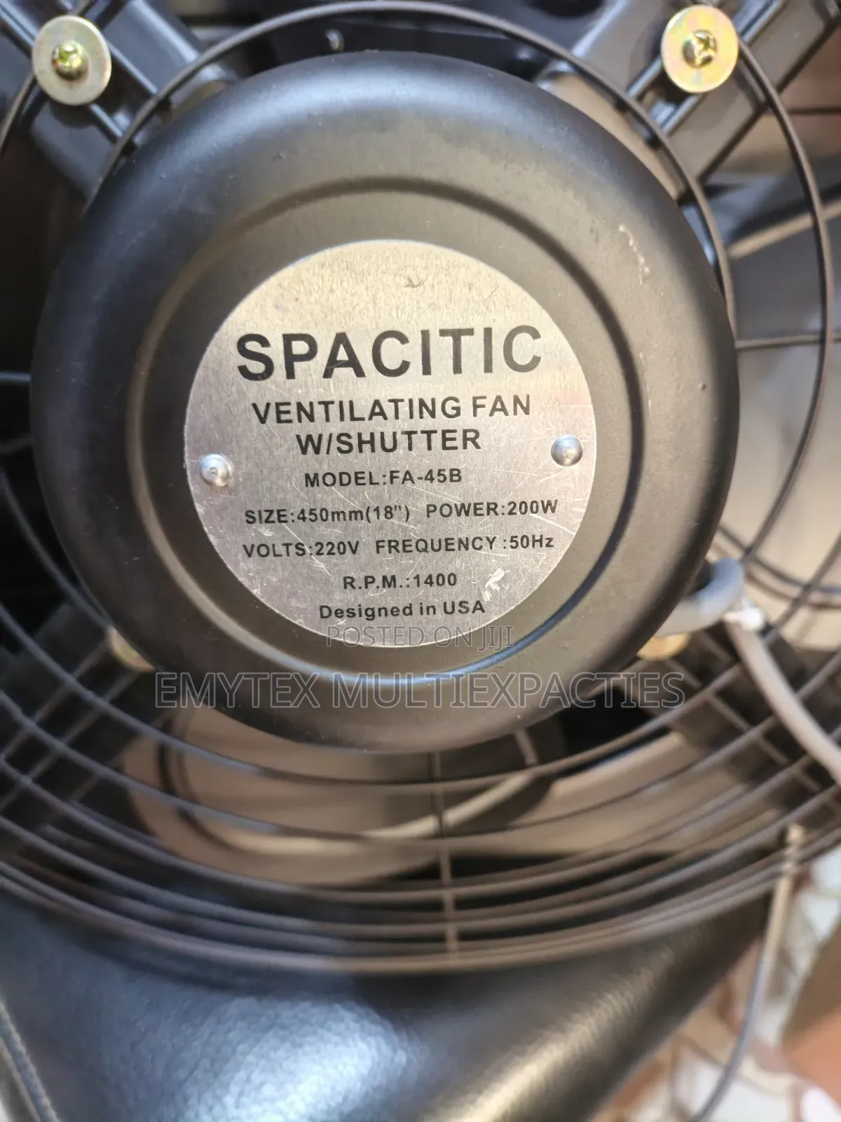 Spacitic Ventilating Fan W/ Shutter Fa-45b and Fa-50b Available