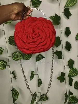 Luxury Crochet Rose Bag