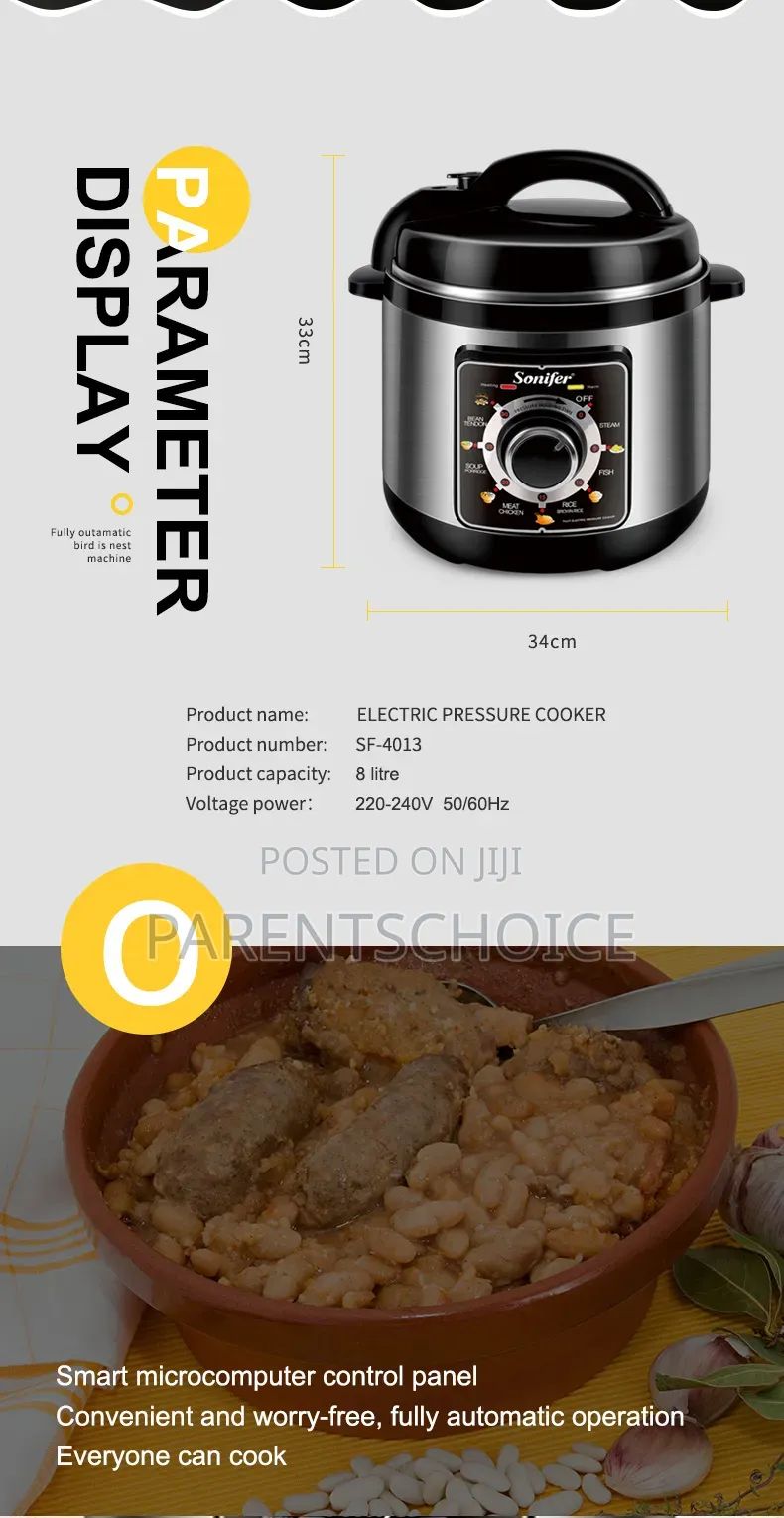 Automatic Timing Control 6 Liter Power Electric Pressure Cooker