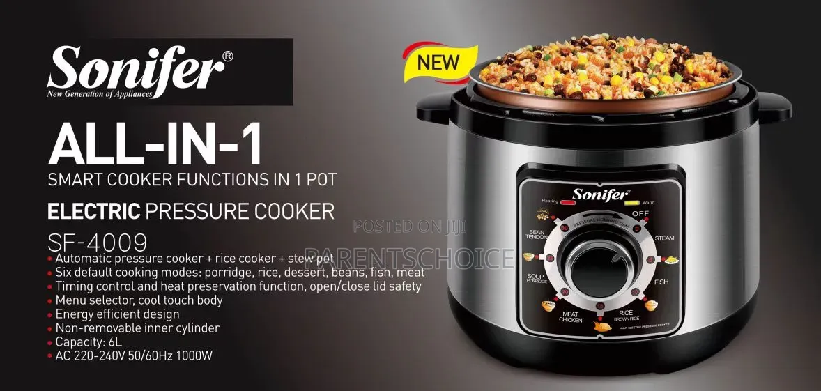 Automatic Timing Control 6 Liter Power Electric Pressure Cooker