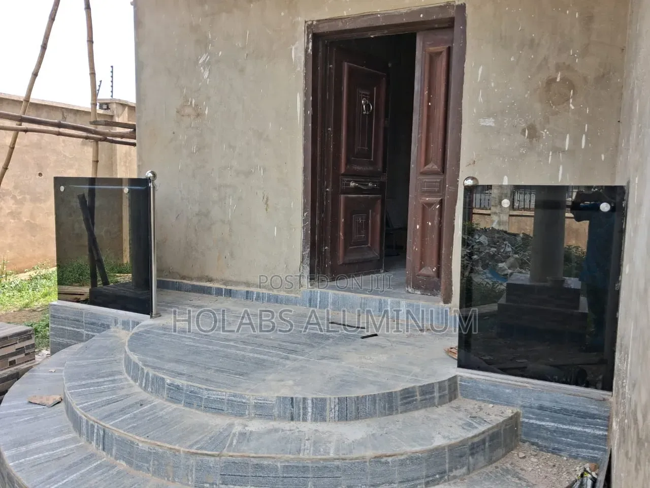 Handrails With Black Glass