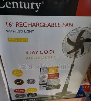 Century 16 ''Rechargeable Fan (Frc-40-D) + Remote Control