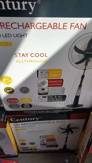 Century 18-Inch Rechargeable Standing Fan, Model FRC-45-D