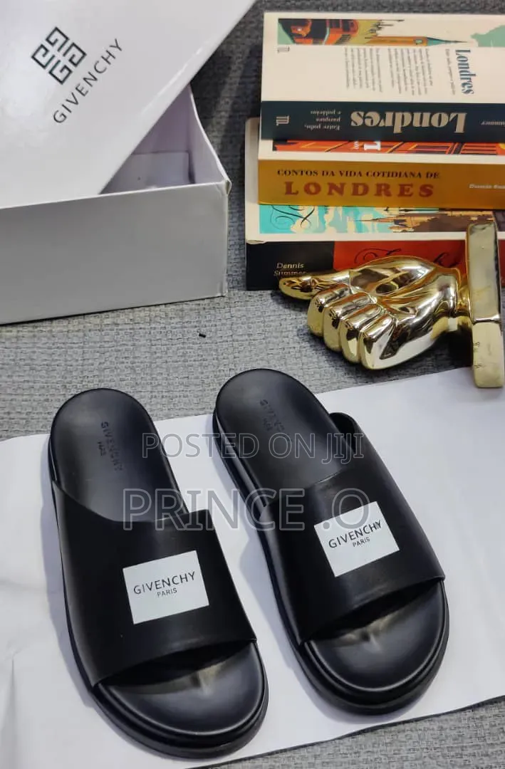 Black Givenchy Leather Slides