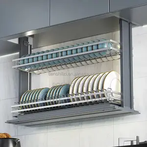 Smart Automatic Sensor Pull-Down Plate Rack (Remote Voice Control)