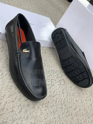 Lacoste Black Leather Loafers