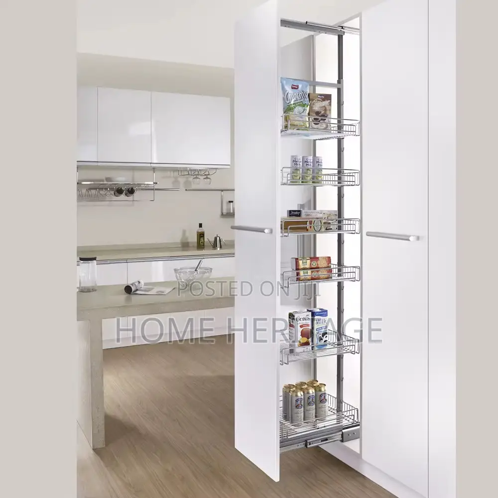 Modern Pull-Out Pantry Shelf – Space-Saving Kitchen Storage
