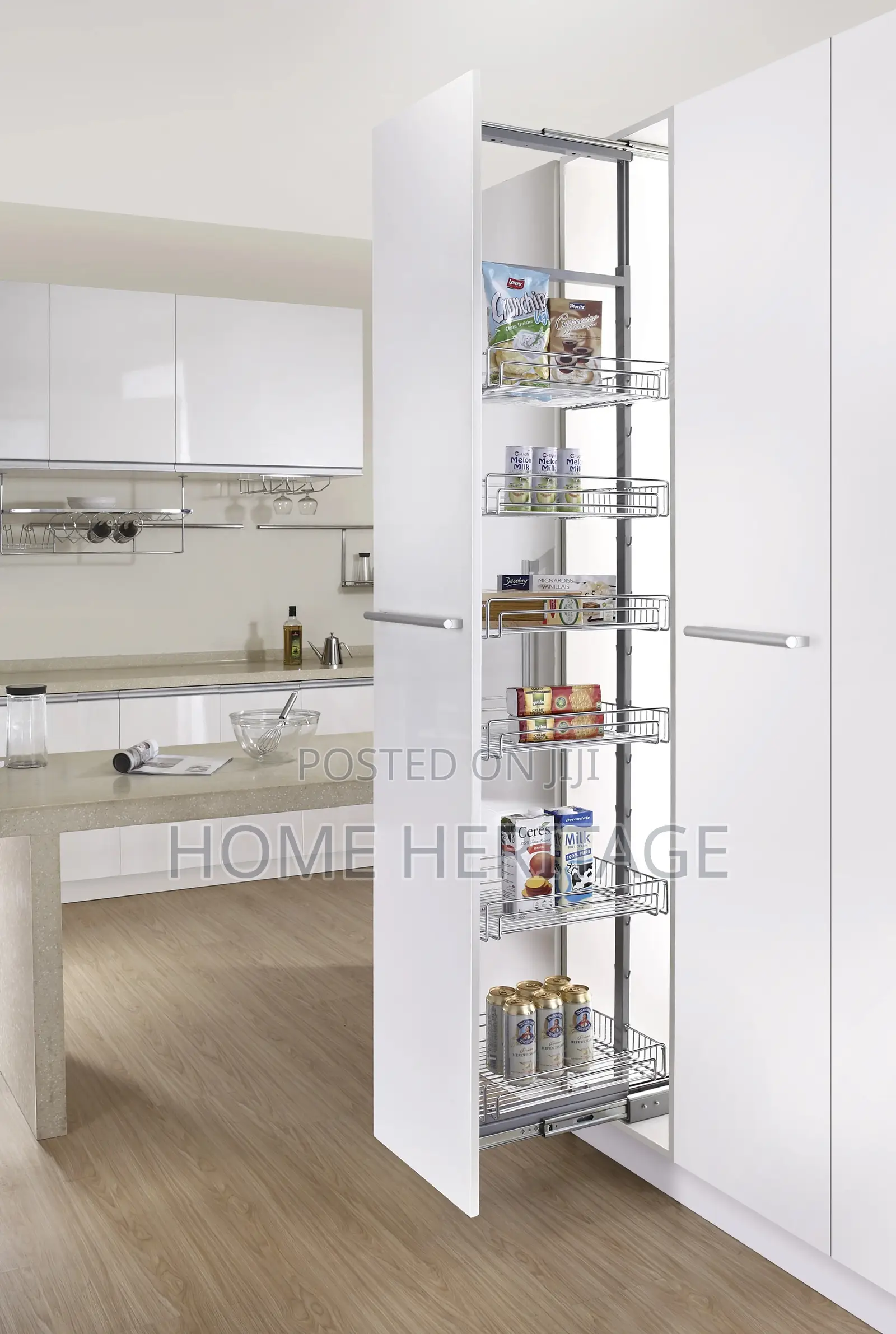 Modern Pull-Out Pantry Shelf – Space-Saving Kitchen Storage