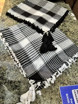 Rawani Keffiyeh Scarf Black White