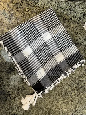 Rawani Keffiyeh Scarf Black White