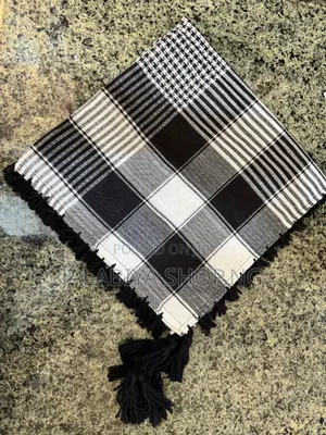 Rawani Keffiyeh Scarf Black White