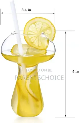 Mushroom Design Glass Cup