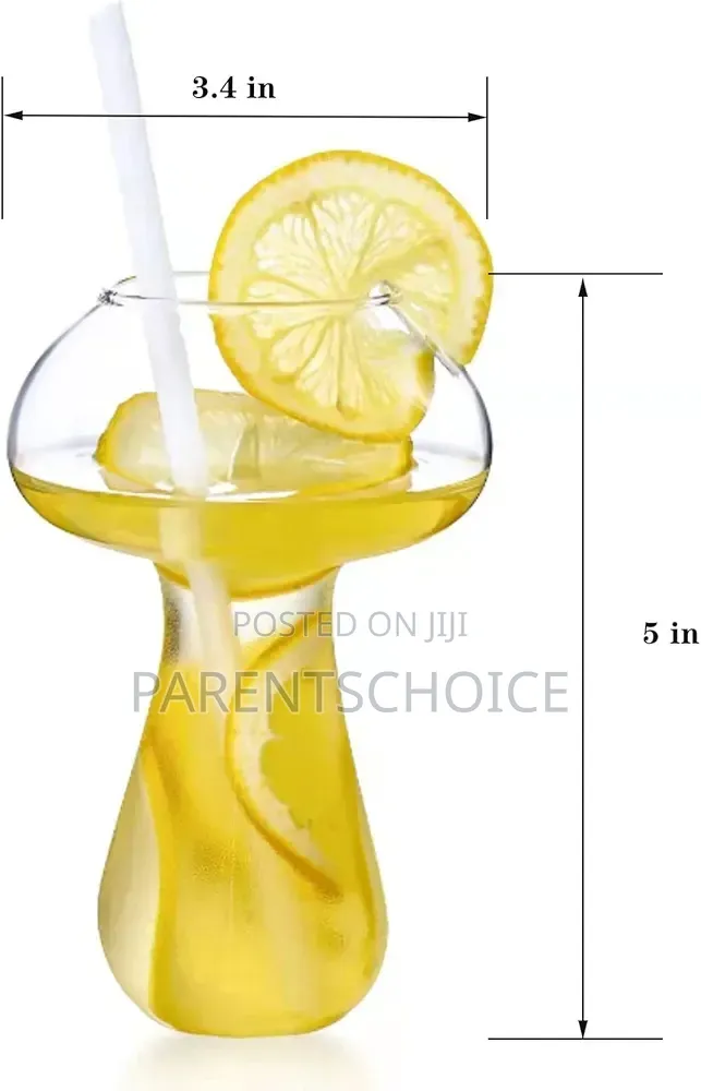 Mushroom Design Glass Cup
