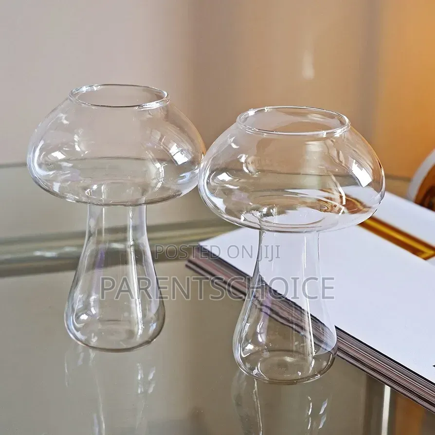 Mushroom Design Glass Cup