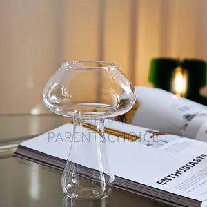 Mushroom Design Glass Cup