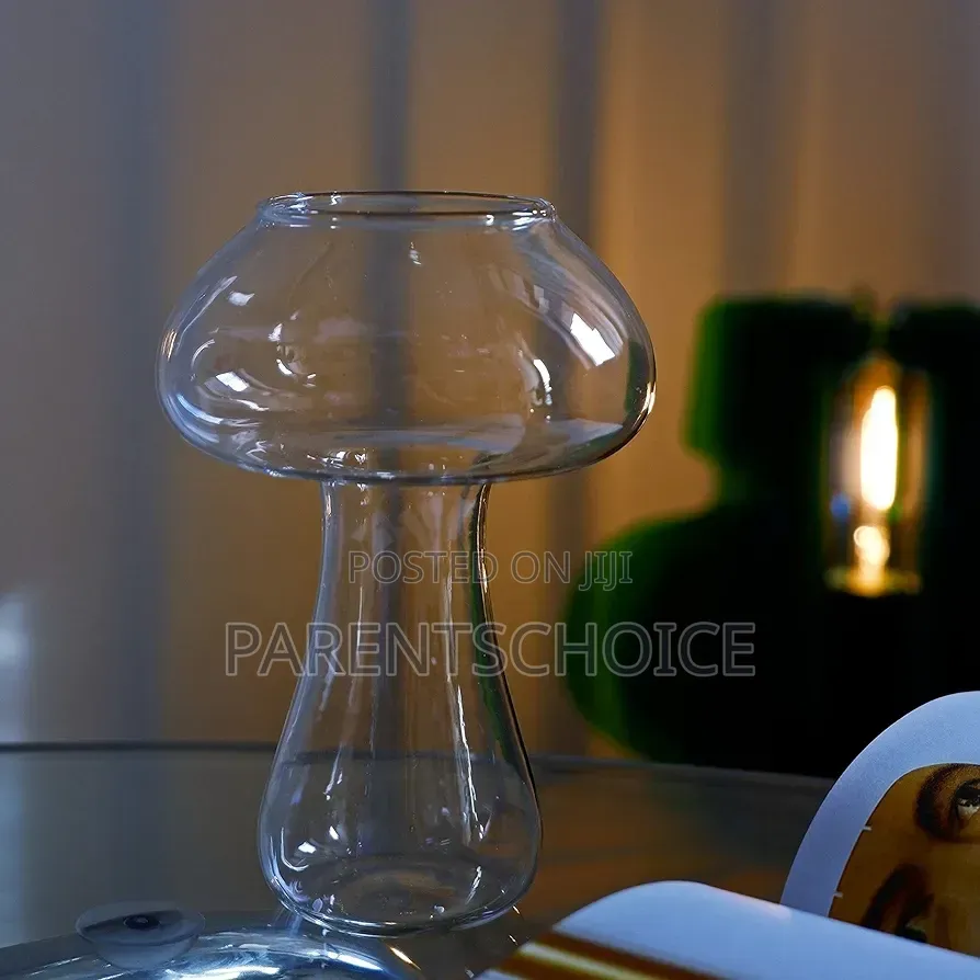 Mushroom Design Glass Cup
