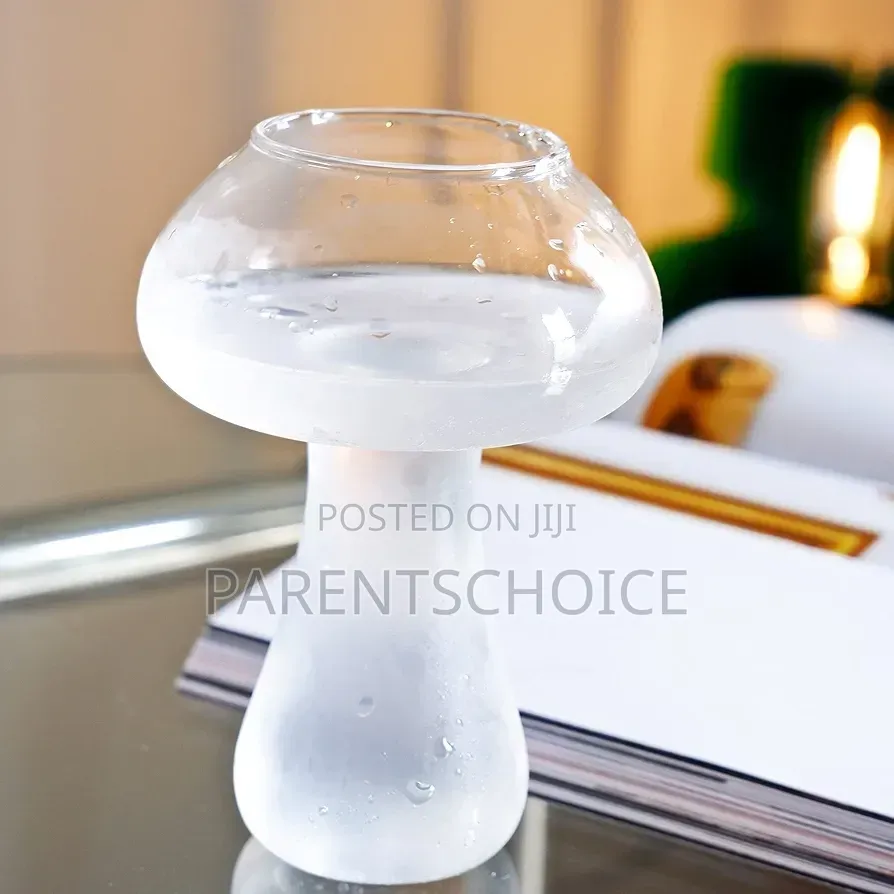 Mushroom Design Glass Cup