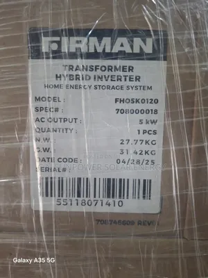 5kva/48v Firman Transformer Based Hybrid Inverter