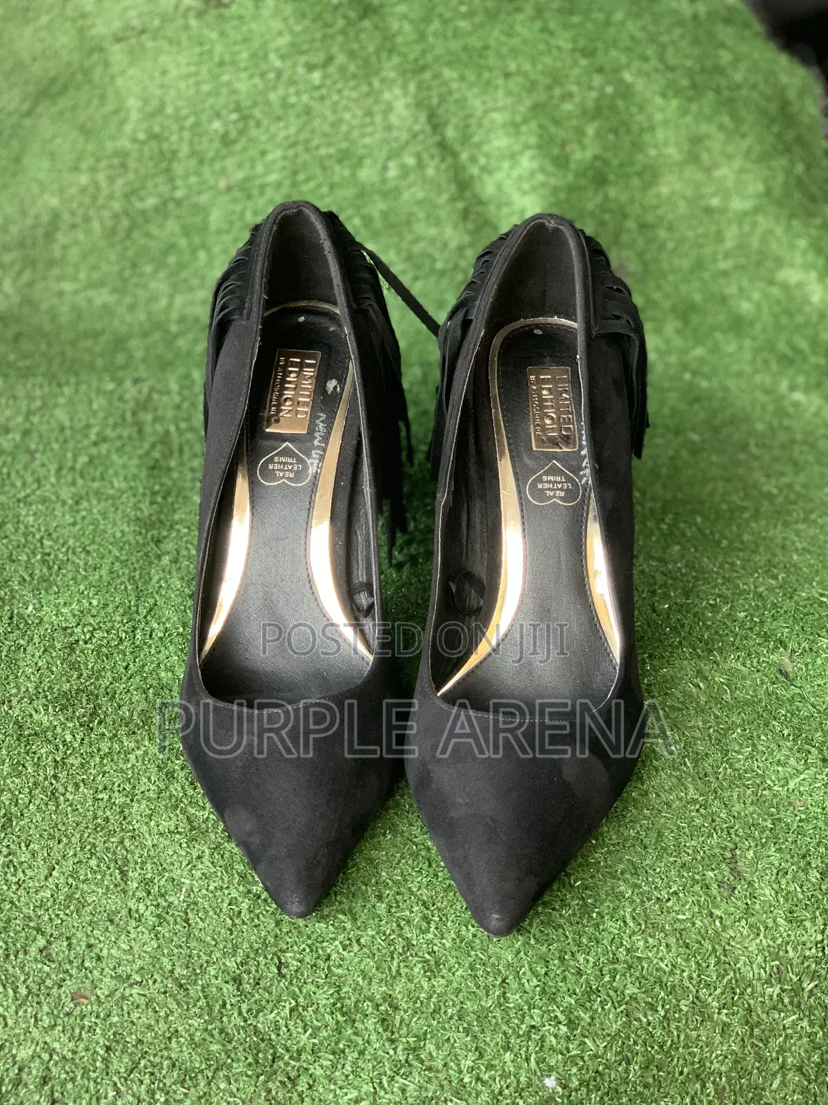 Black Suede Heels for Court Wedding