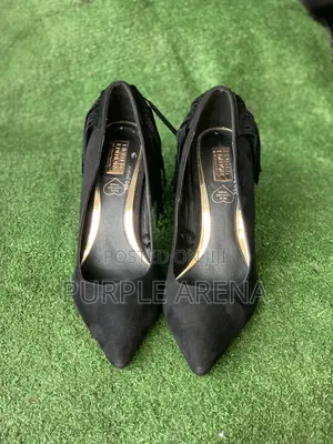 Black Suede Heels for Court Wedding