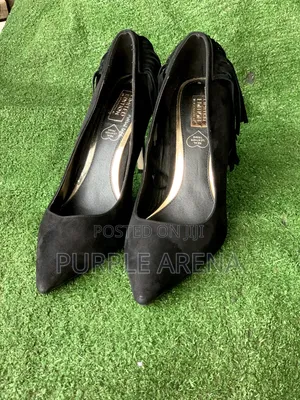 Black Suede Heels for Court Wedding