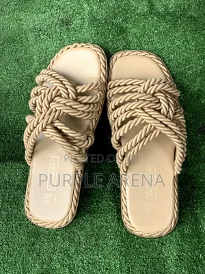 London Used Primark Beige Knotted Slide Sandals