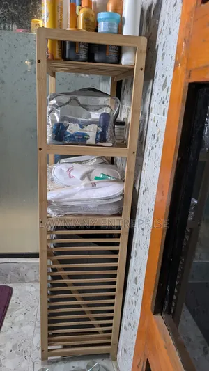 Bathroom Rack With Laundry Bag