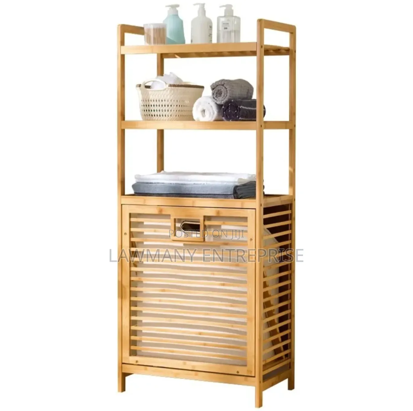 Bathroom Rack With Laundry Bag
