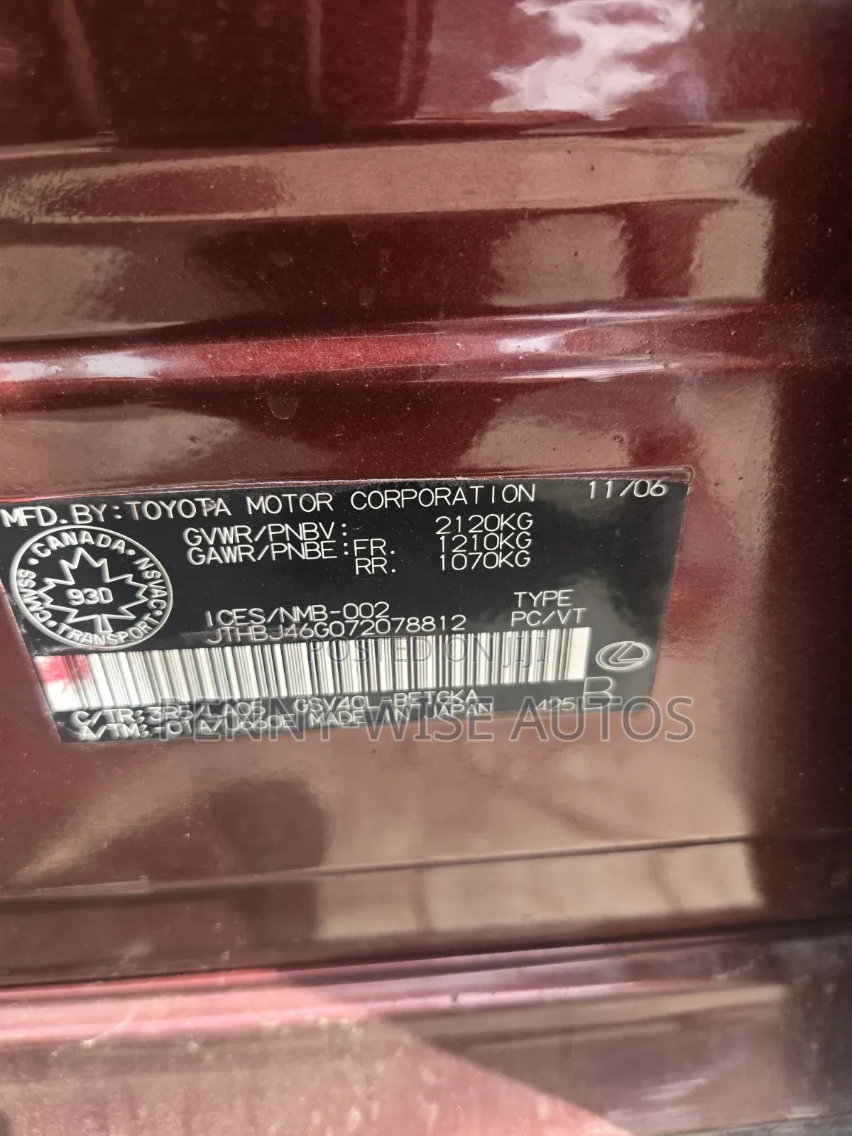 Lexus ES 350 2007