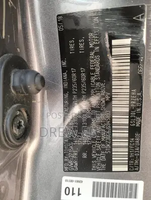 Toyota Sienna LE (3.5L 6cyl 8A) 2018 Gray