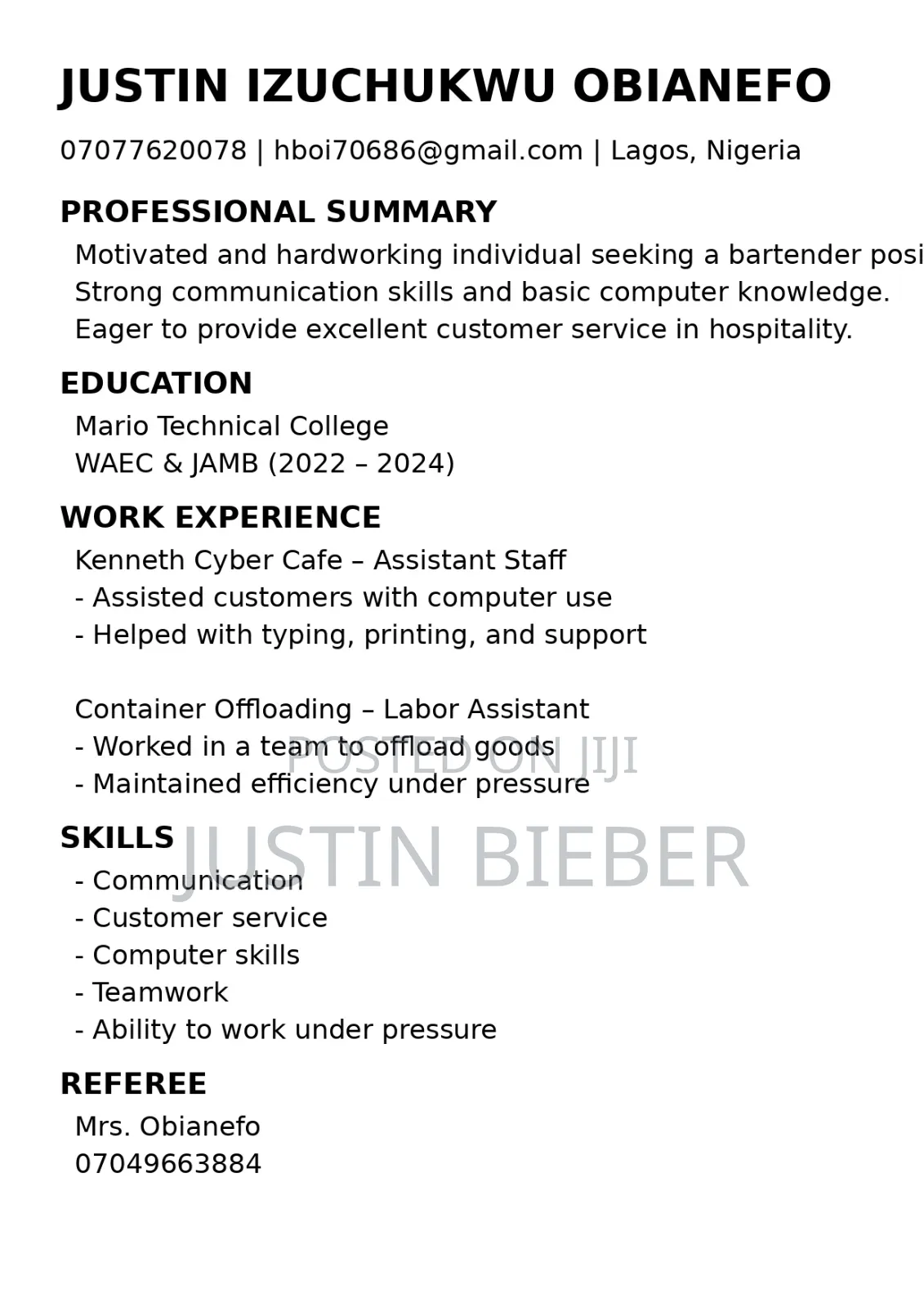 Customer Service