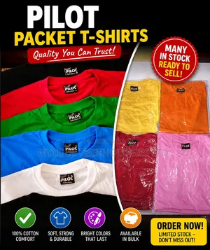 Pilot Packet T-Shirts – Quality Plain Round Neck Tees