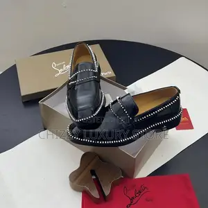 Christian Louboutin Quality Luxury Men Genuine Leather Studded Shoe