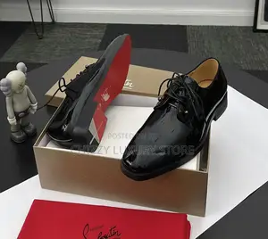 New Christian Louboutin Quality Luxury Men Genuine Leather Shoe